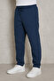 Men's Navy Blue Linen Loose Cut Comfortable Fit Trousers - 3