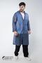 Women Men Raincoat Hooded Snap Fasteners Eva Navy Blue Raincoat M21Mrc881R04 - 6