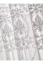Grommet Top 200x100cm white Sheer Curtains White Embroidered Floral Voile Drapes for Living room, Be - 6