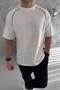 Oversize Arabiye Detailed Raglan Sleeve Crew Neck Combed Cotton T-Shirt