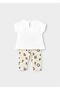 Baby Girl T-Shirt Leggings Set Cream 1762 - 2