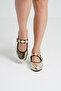 Women's Gold Coin Buckle Ballerinas Byndpt01 - 2