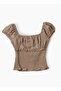 Girls Smocked Ruffle Short Sleeve Top - 3