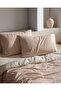 Agnes King Size Muslin Yarn Dyed L Fitted Sheet I N Duvet Cover Set - Orange - 4