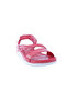 Women's Side Cross Straps Ankle Strap Sandals Red Genuine Leather 72133217 - 2