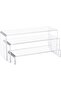 3 PC Large Clear Acrylic Riser Set, Acrylic Display Risers Shelf for Food Display,10 x 3.9 x 3.9 in