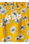 Girls Yellow Floral Sleeveless Ruffle Top - 4