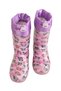 Girl's Kuromi Printed Plush Inside Waterproof Rain Boots