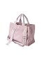 Patterned Top Handle Tote Bag With Strap Pink - 3