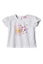 Girls White Flower & Butterfly Print Tee