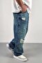 High Quality Men's High Waist Worker Style Skater Jean C368-Green-Tint - 5