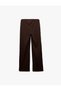 Regular Waist Textured Long Loose Leg Pants - 4