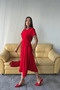Women's Luna Belted Ayrobin Fabric Summer Dress - 6