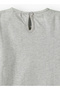 Girls Grey Graphic Print Tie Sleeve Top - 5