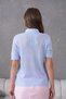 Polo Neck Openwork Short Sleeve Polo Knitwear Sweater - 5