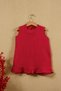 Baby Girl Sleeveless Red Muslin Dress – Summer Ruffled Cotton Dress, 100% Cotton - 2