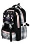 Korean Style Plaid Thermal School Backpack Set for Girls with Lunchbox and Pen Holder - 3