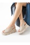 Monza Cream High Sole Women's Sandals - 2