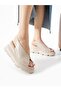 Monza Cream High Sole Women's Sandals - 3