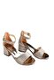 Glittery Thick Heeled Girl's Evening Dress Shoes - 3