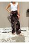 Women's Viscose Fabric Wide-Leg Patterned Summer Trousers / Plazzo - 8
