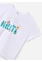 Girl's Graphic T-Shirt White-Mint 6030