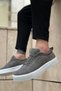 Men's Gray White Suede Daily Lace-Up Orthopedic Flexible Comfortable Thick Sole Classic Sports Shoes Sneaker - 3