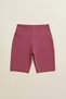 High Waist Recovery Women's Sports Short Leggings |   Plum - 4
