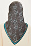 Dj Pure Silk Scarf 9228D (S) (Sura) 90 X 90 Petrol - 04 - 4