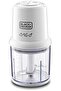Black&DeckerVertical Chopper, 300W, 500ml Capacity, 2 Speed Settings, Stainless Steel Blades, White - 2