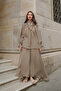 Women's Summer Chiffon Lined Skirt Blouse Set
