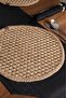 Jute Based Wicker Woven Knitted Bohemian 6-Piece Plate - 6