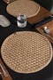 Jute Based Wicker Woven Knitted Bohemian 6-Piece Plate - 4