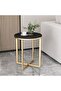 Round marble wood table for living room
