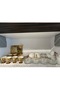White 35 Cm X 10 Mt French Guipure Luxury Satin Quilted Shelf Cover / Drawer Cover / Cabinet Interior Cover - 7