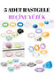 5Pcs Random Trendy Color Resin Plastic Ring