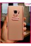 Lou Laser Transparent Silicone Case with Rose Edge Lens Protector for Samsung Galaxy S9