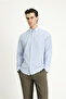 Long Sleeve Slim Fit Slim Fit Striped Cotton Easy-Iron Shirt - 3