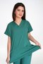 Unisex Surgery Green Color Lycra Doctor Nurse Surgeon Single Top Uniform - 2