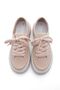 Women's Sneaker High Sole Lace-Up Linen Sports Shoes Kotnel Beige - 6