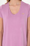 Women's Fuchsia Basic T-Shirt 50300829-Vr023 - 6