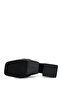 Women's Genuine Leather Black Heeled Slippers - 4