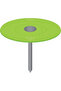 مسامير سقف ذات رأس مسطح وساق حلقية مع غطاء بلاستيكي مقاس 1 بوصة - 2
