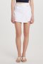 Women's Slim Fit Slim Fit Double Pocket White Shorts Skirt