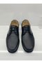 061 Black Genuine Leather Orthopedic Sole Men's Shoes - 4