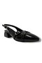 M901-25 Patent Leather Banded Square Heel Women's Shoes