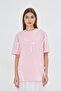 Ribbon-Designed Oversized 100% Cotton Women's T-Shirt - 4