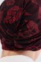 Burgundy Silvery Gathered Hijab Bonnet Jacquard Floral Pattern 2317_16 - 7