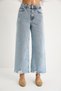 Women's Blue Snow Wash Ankle Length Trousers 60251176 - 6
