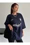 Fantastic Single Jersey T-Shirt - Black Printed Oversize Crew Neck Short Sleeve T-Shirt - 3